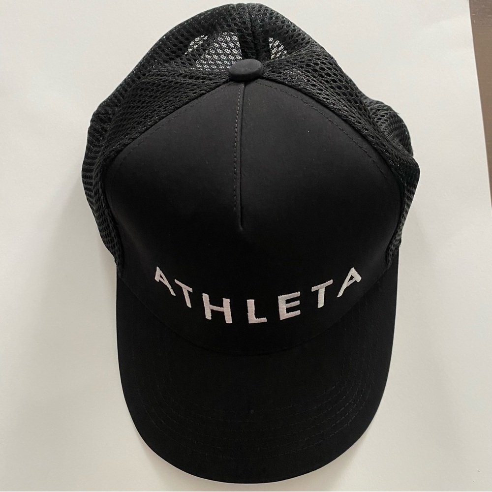Athleta Black Mesh Trucker Hat